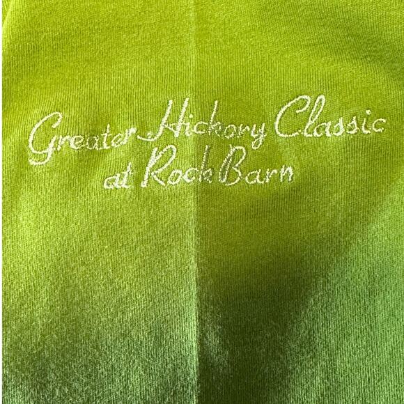 Lady Divots Green Full Zip Front Golf Jacket Size L Pima Cotton Lightweight - Picture 4 of 11